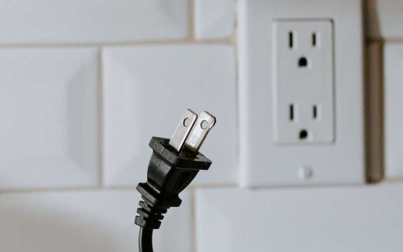 an electric plug and receptacle